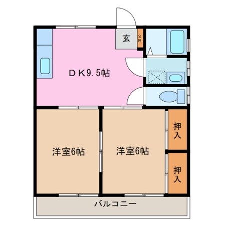 伊勢松本駅 徒歩12分 2階の物件間取画像